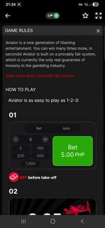 1xBet Aviator screenshot 5